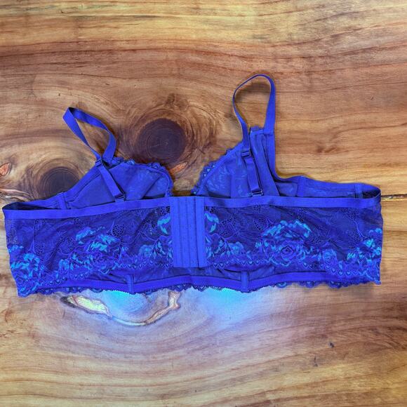 NEW Torrid Women's Bra 5 Sea Jet Blue Emma Lace Underwire Plus size TEAL - Picture 2 of 5